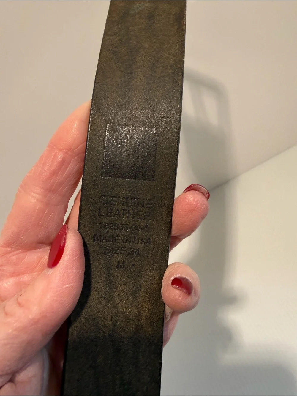 True Vintage 90s Gap Black Leather Belt Size 34 Made in USA